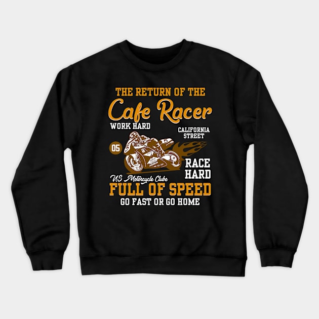 The Return Of The Cafe Racer Crewneck Sweatshirt by paola.illustrations